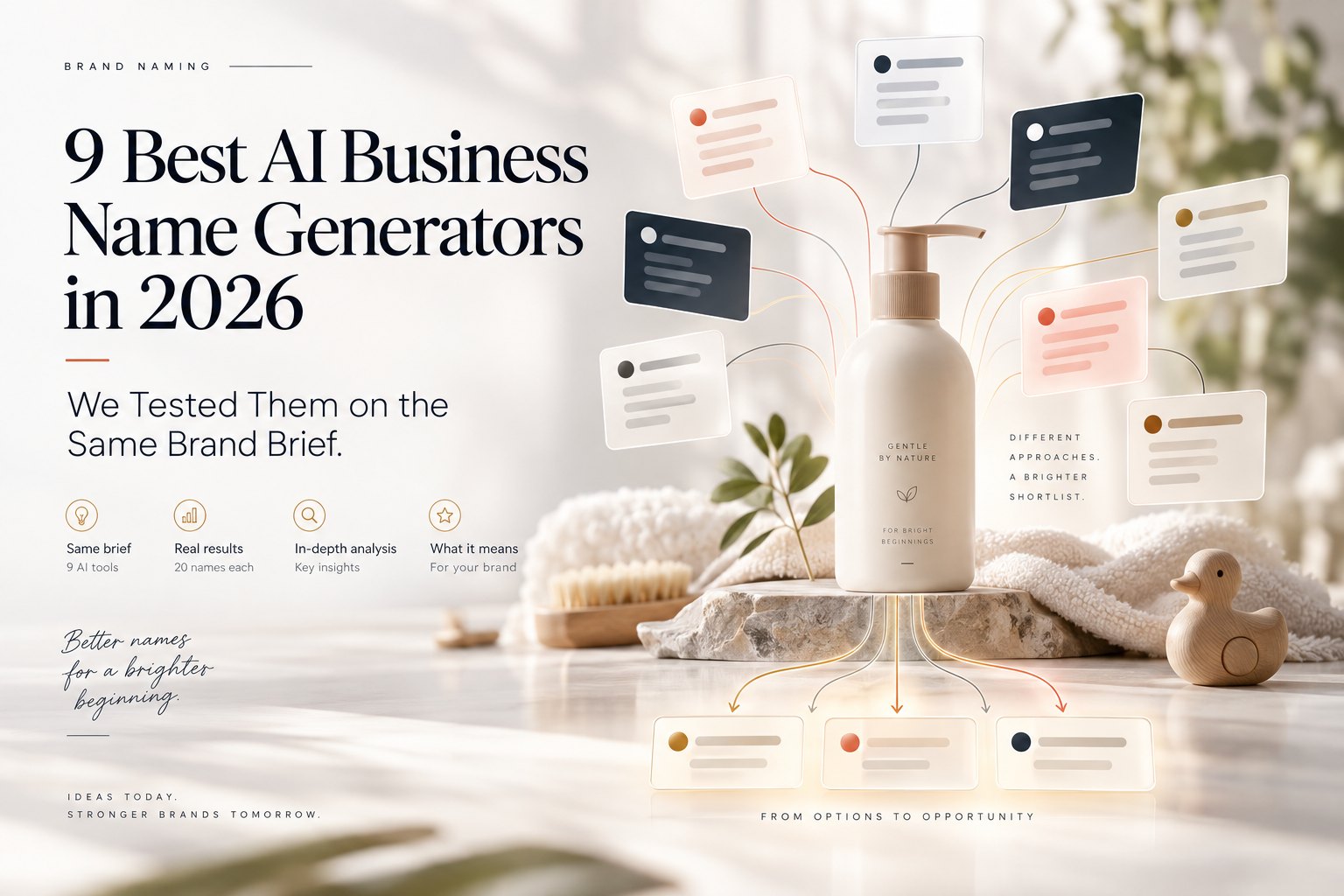 9 best AI business name generators in 2026 tested on the same brand brief